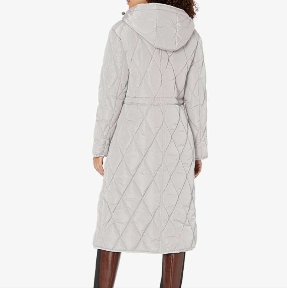 π£ Kenneth Cole NY Quilted Puffer π§₯ Coat π Tags XL Hood Zip/Snap/Tie PocketsβοΈ - Picture 3 of 10